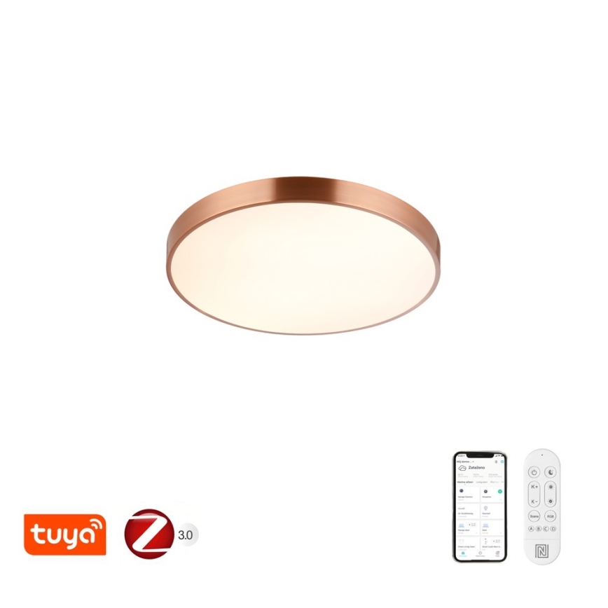 Immax NEO 07321L - ściemnialna oprawa sufitowa LED NEO LITE SEMPLICI LED/36W/230V Ø 40 cm Tuya, rose gold + pilot zdalnego sterowania