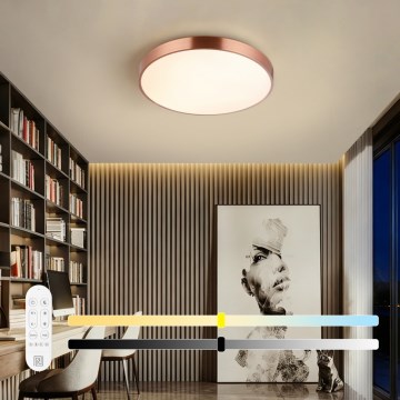 Immax NEO 07321L - ściemnialna oprawa sufitowa LED NEO LITE SEMPLICI LED/36W/230V Ø 40 cm Tuya, rose gold + pilot zdalnego sterowania