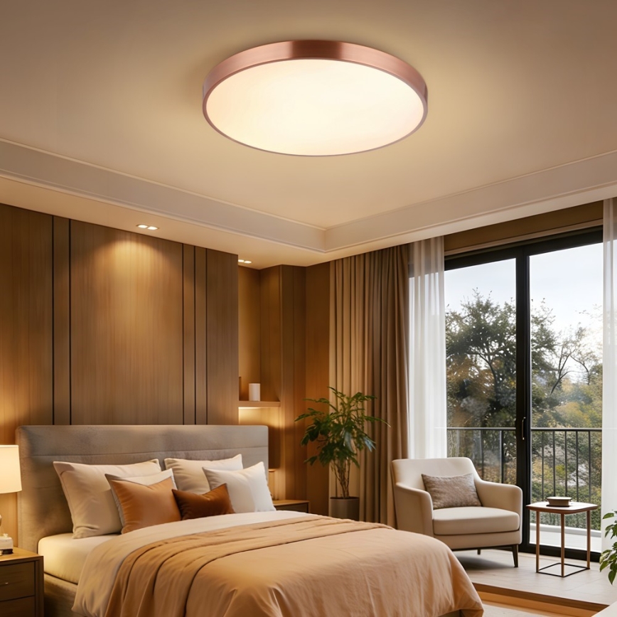 Immax NEO 07322L - ściemnialna oprawa sufitowa LED NEO LITE SEMPLICI LED/60W/230V śr. 60 cm Tuya różowe złoto + pilot zdalnego sterowania