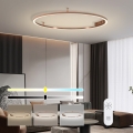 Immax NEO 07325-120C - Ściemnialna lampa sufitowa LED FINO/72W/230V 120 cm Tuya różowe złoto + pilot zdalnego sterowania