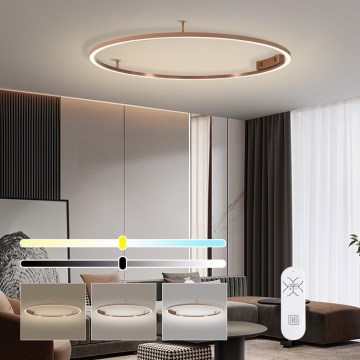 Immax NEO 07325-120C - Ściemnialna lampa sufitowa LED FINO/72W/230V 120 cm Tuya różowe złoto + pilot zdalnego sterowania