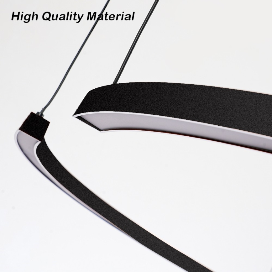 Immax NEO 07329L - LED ściemnialna lampa wisząca na lince FINO LED/72W/230V 120 cm Tuya czarna + pilot zdalnego sterowania