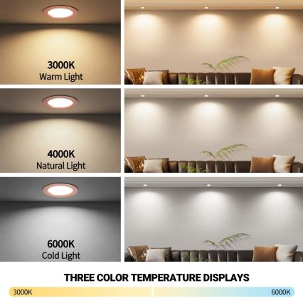 Immax NEO 07330L - ściemnialna oprawa wpuszczana DOWN LED/12W/230V Wi-Fi Tuya, śr. 12 cm, różowe złoto