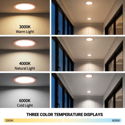 Immax NEO 07331L - ściemnialna wpuszczana oprawa sufitowa DOWN LED/36W/230V Wi-Fi Tuya śr. 23 cm różowe złoto