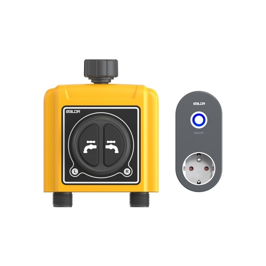 Immax NEO 07514L - Podwójny system nawadniania NEO LITE Wi-Fi Tuya 230V/4xAA IP54