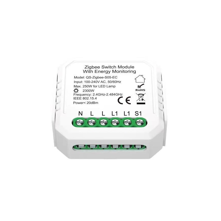 Immax NEO 07521L - Inteligentny sterownik z pomiarem zużycia V6 1-przycisk Tuya