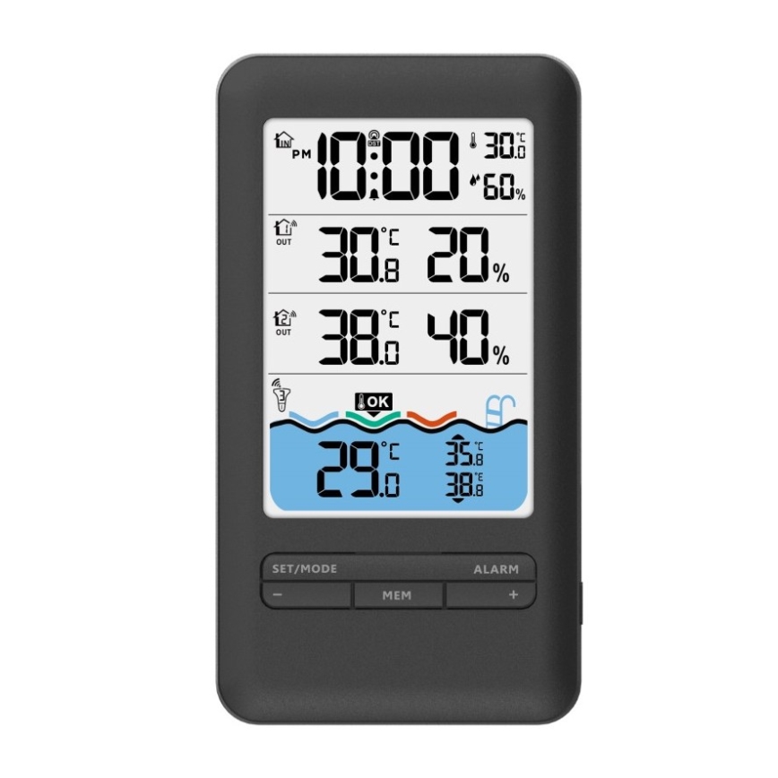 Immax NEO 07529L - Inteligentny czujnik temperatury basenu +2x czujnik temperatury i wilgotności wewnętrznej Wi-Fi Tuya