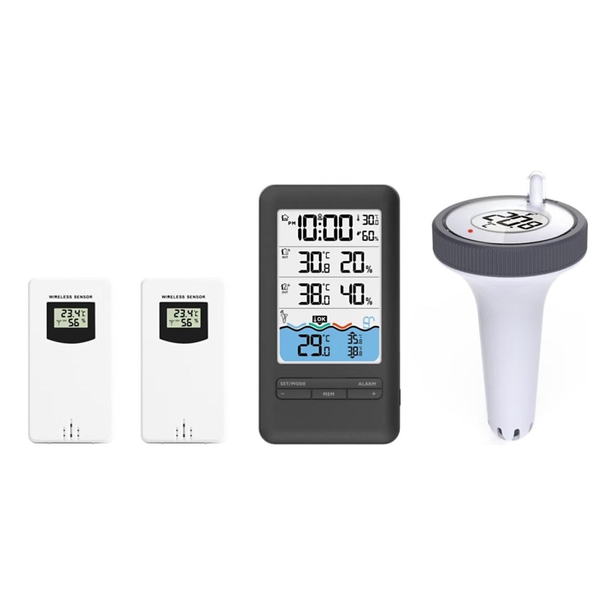 Immax NEO 07529L - Inteligentny czujnik temperatury basenu +2x czujnik temperatury i wilgotności wewnętrznej Wi-Fi Tuya
