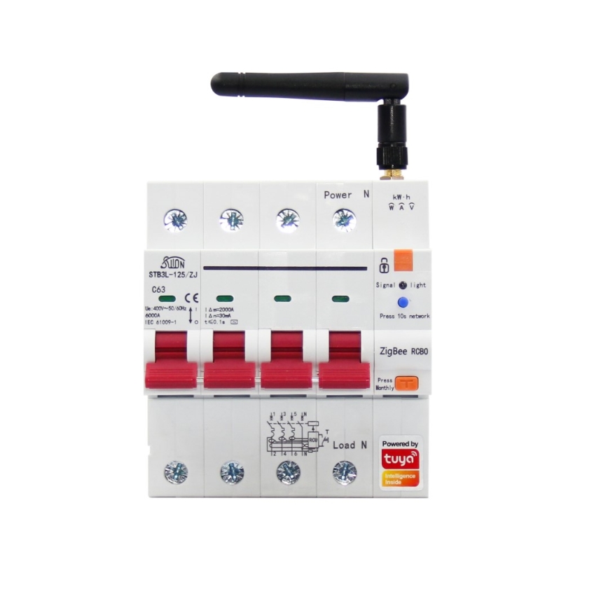 Immax NEO 07531L - Inteligentny wyłącznik automatyczny 3-fazowy 1-63A