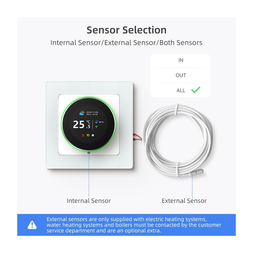 Immax NEO 07534L - Inteligentny termostat do ogrzewania podłogowego SMART 230V/3A Wi-Fi Tuya