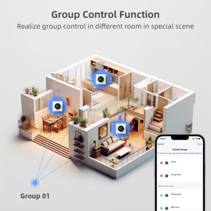 Immax NEO 07534L - Inteligentny termostat do ogrzewania podłogowego SMART 230V/3A Wi-Fi Tuya