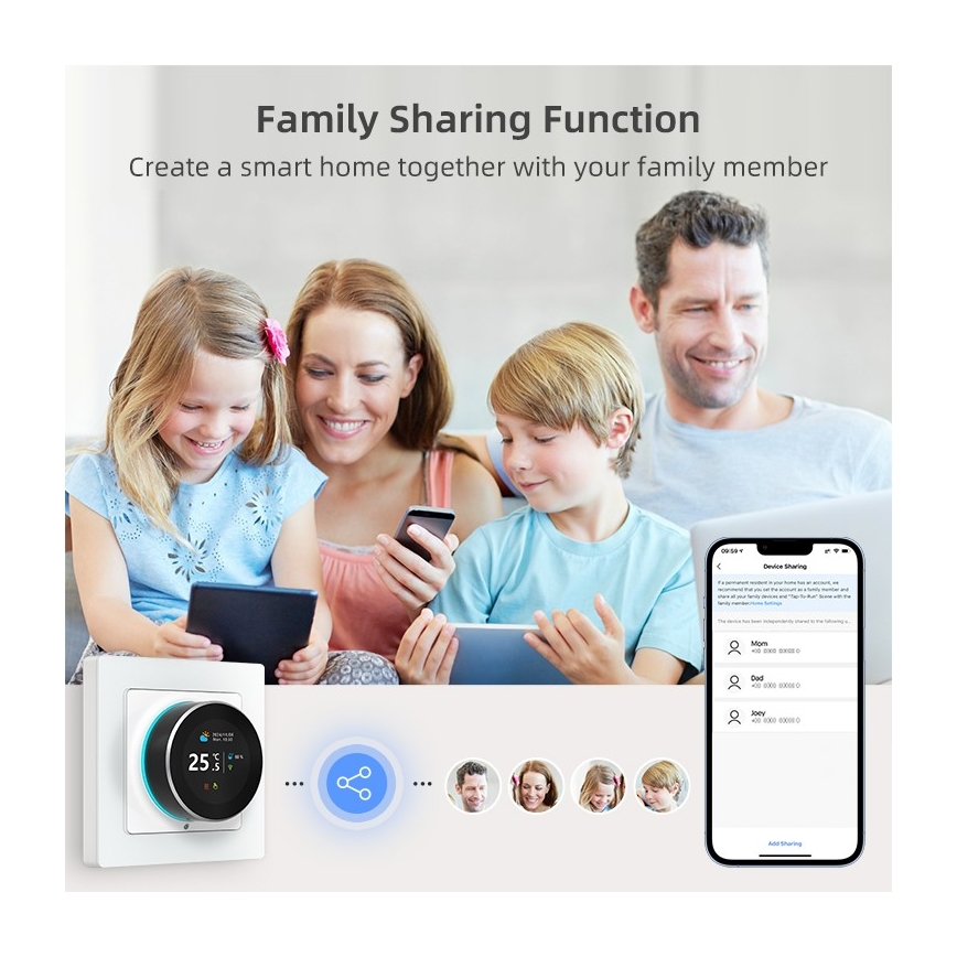 Immax NEO 07534L - Inteligentny termostat do ogrzewania podłogowego SMART 230V/3A Wi-Fi Tuya