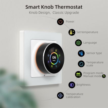 Immax NEO 07535L - Termostat do elektrycznego ogrzewania podłogowego SMART 230V/16A Wi-Fi Tuya