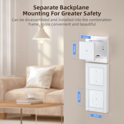 Immax NEO 07538L - SMART włącznik 1-przyciskowy 230V Wi‑Fi Tuya