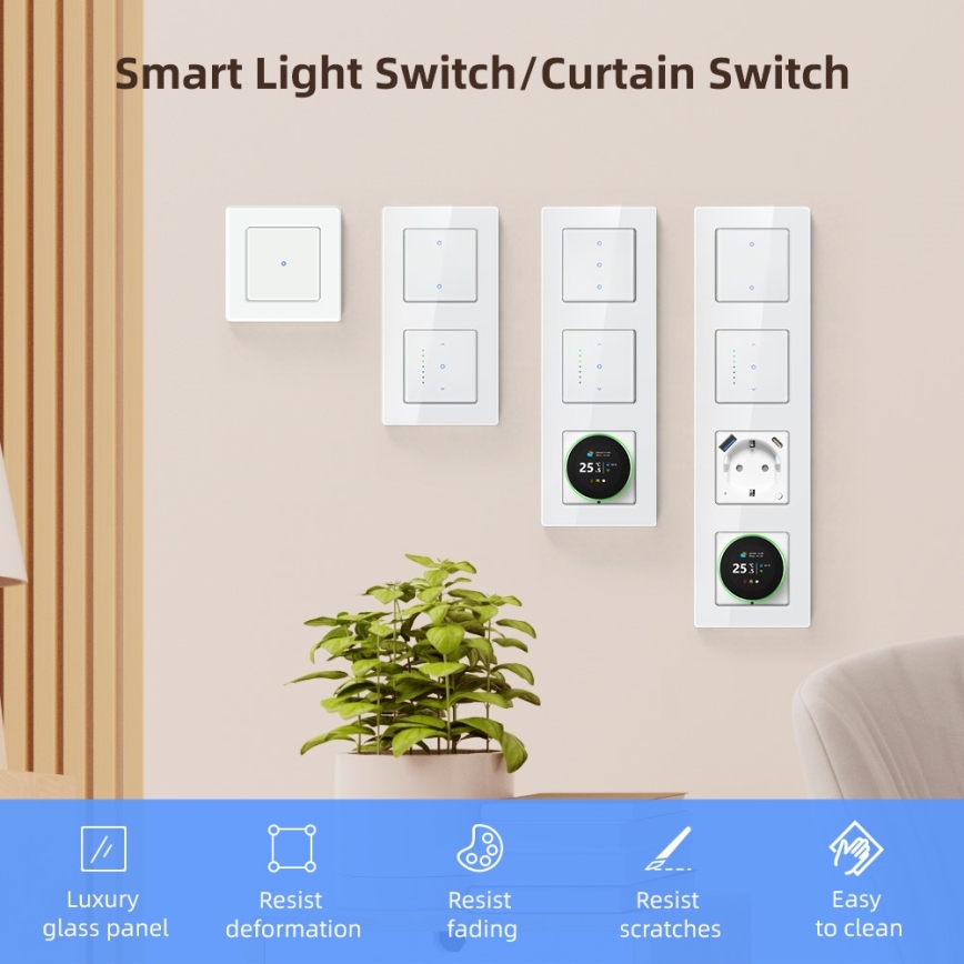Immax NEO 07539L - Włącznik 2-przyciskowy inteligentny 230V Wi-Fi Tuya