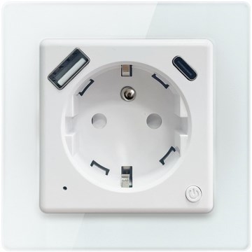 Immax NEO 07544L - Inteligentne gniazdko E 16A/230V + 1x USB-A + 1x USB-C PD 20W Tuya Wi-Fi