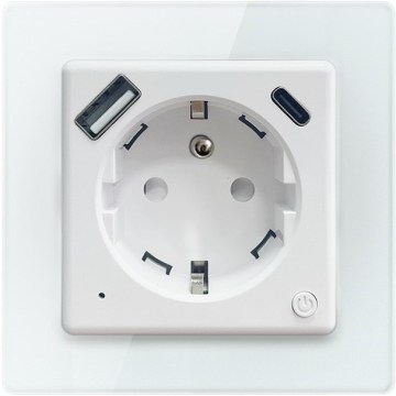 Immax NEO 07553L - Inteligentne gniazdko E 16A/230V + 1xUSB-A+1xUSB-C PD 20W Tuya