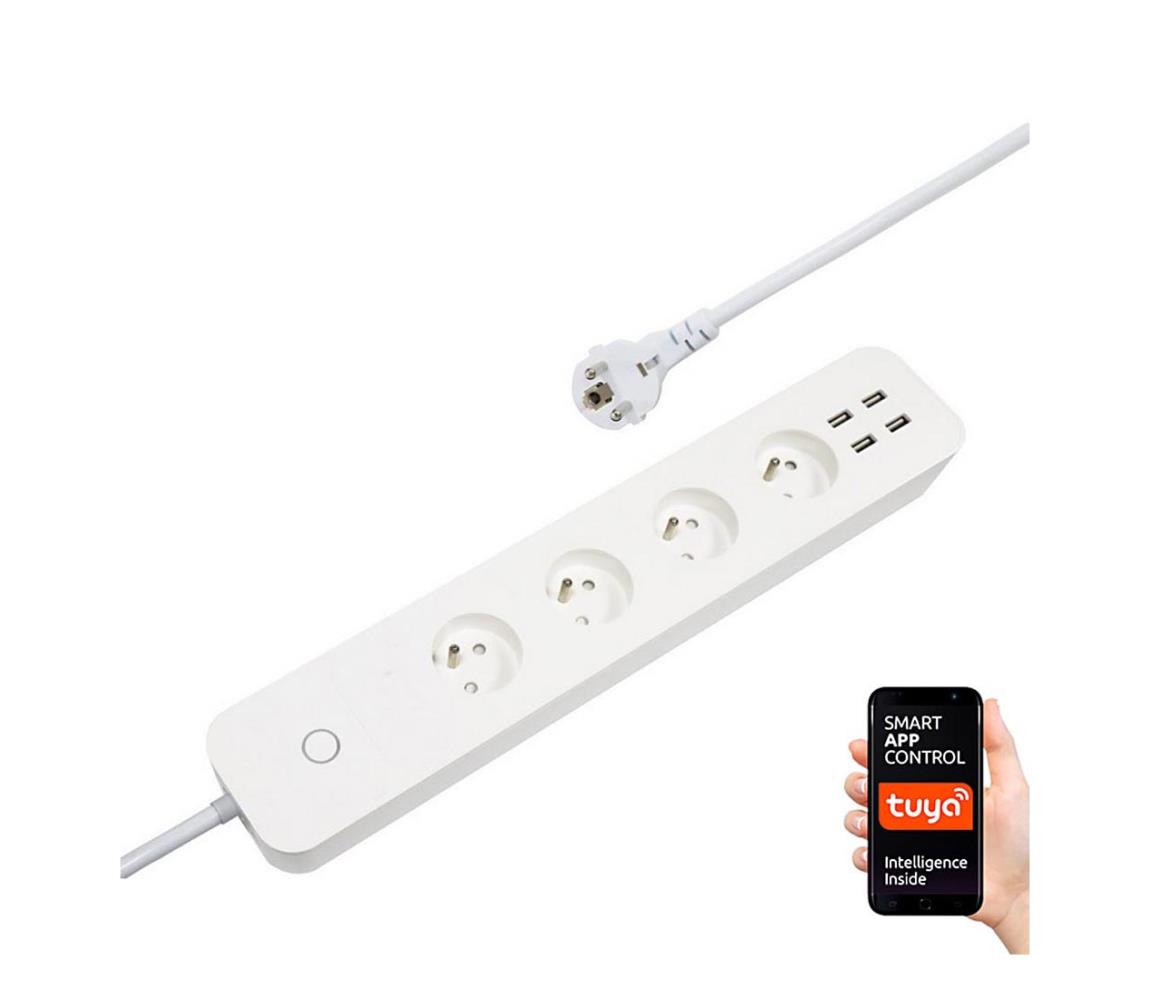 NEO 07707L - Przedłużacz NEO LITE Inteligentny 4AC + 4USB Wi-Fi Tuya 1,5m