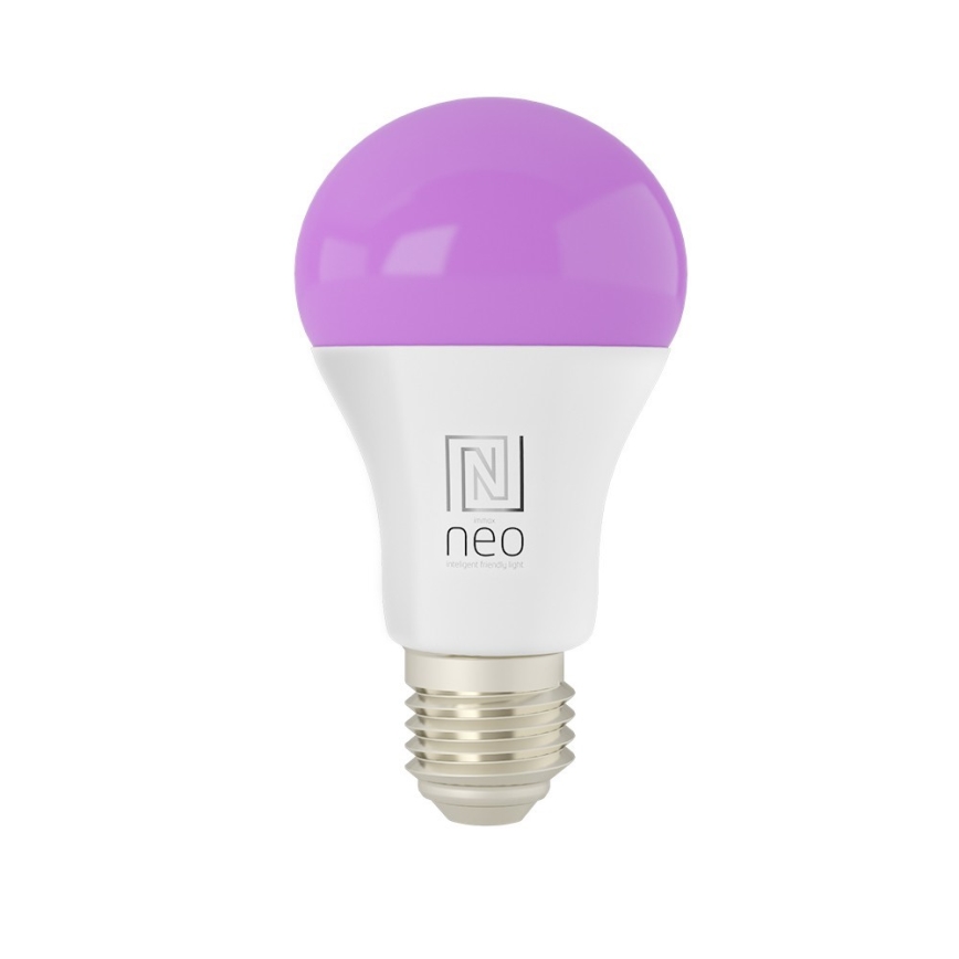 Immax NEO 07712L - LED RGB+CCT Żarówka ściemnialna NEO LITE Smart E27/9W/230V Wi-Fi Tuya 2200 - 6500K