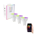 Immax NEO 07724C - ZESTAW 3x LED RGB+CCT Żarówka ściemnialna GU10/4,8W/230V 2700K Wi-Fi Tuya