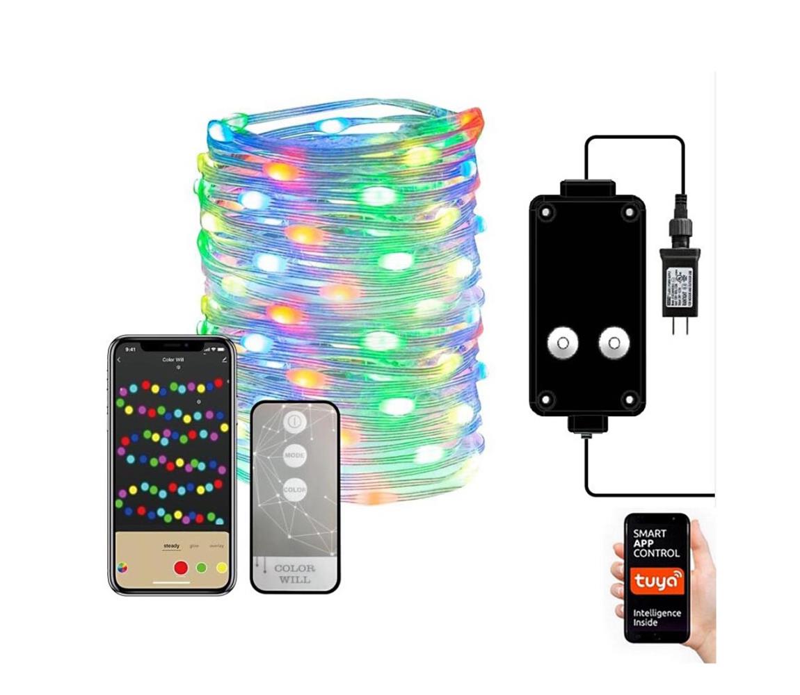 NEO 07735L-LED RGB Ściemnialna listwa zewnętrzna 7,2W/230V 10m IP44 Wi-Fi Tuya