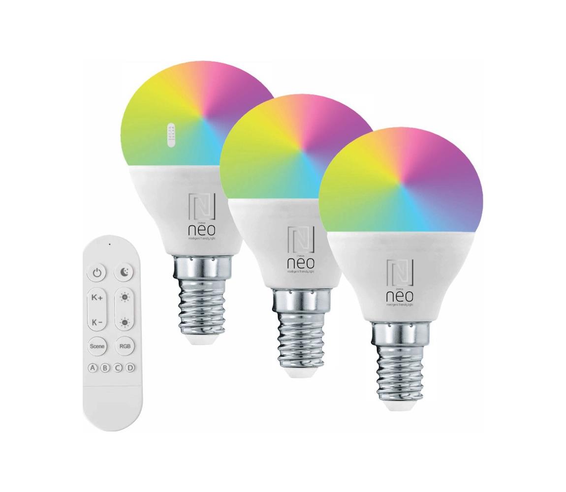 NEO 07745CDO - ZESTAW 3x ściemnialna żarówka LED RGB+CCT E14/6W/230V Wi-Fi+pilot