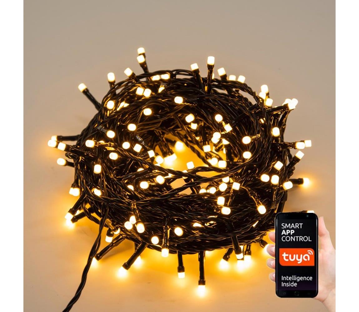 NEO 07749L - LED Łańcuch zewnętrzny 200xLED/8 funkcji 23m IP44 Wi-Fi Tuya