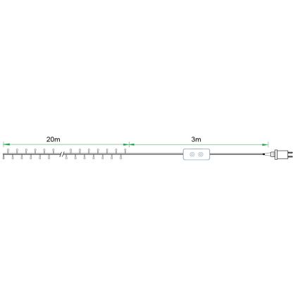 Immax NEO 07749L - LED Ściemnialny łańcuch zewnętrzny NEO LITE 200xLED/8 funkcji 23m 2700-6500K IP44 Wi-Fi Tuya