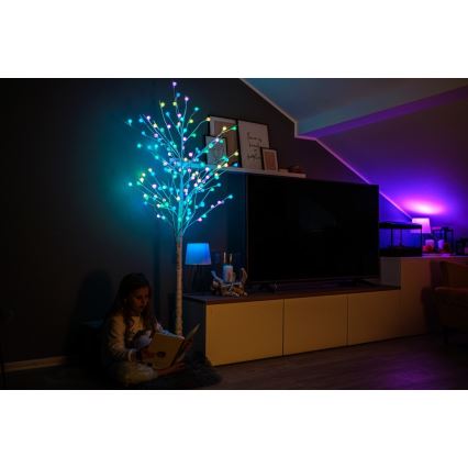 Immax NEO 07750L - LED RGB+CW Ściemnialna zewnętrzna dekoracja bożonarodzeniowa  NEO LITE LED/7,2W/230V 1,8m IP44 Wi-Fi Tuya drzewo