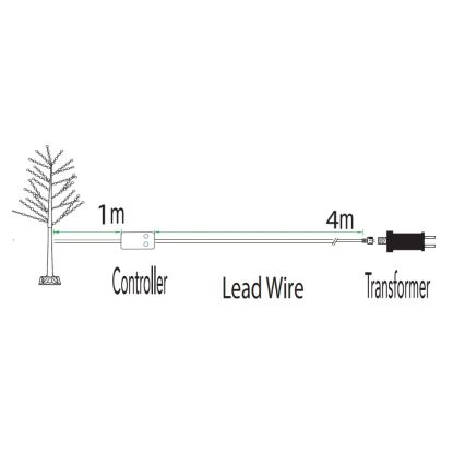 Immax NEO 07750L - LED RGB+CW Ściemnialna zewnętrzna dekoracja bożonarodzeniowa  NEO LITE LED/7,2W/230V 1,8m IP44 Wi-Fi Tuya drzewo