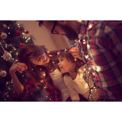 Immax NEO 07755L - ściemnialny zewnętrzny łańcuch świetlny LED NEO LITE, 400 diod LED, 8 funkcji, 43 m, IP44, Wi‑Fi Tuya, ciepła biała