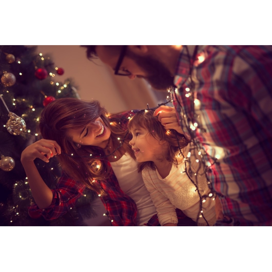 Immax NEO 07755L - ściemnialny zewnętrzny łańcuch świetlny LED NEO LITE, 400 diod LED, 8 funkcji, 43 m, IP44, Wi‑Fi Tuya, ciepła biała