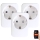 Immax NEO 07761C - ZESTAW 3x Inteligentne gniazdko NEO LITE 3680W/230V/16A Wi-Fi Tuya SCHUKO