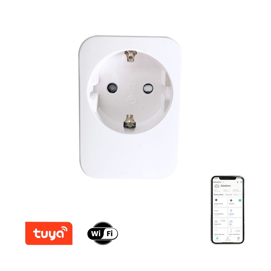 Immax NEO 07761L - Inteligentne gniazdko NEO LITE 3680W/230V/16A Wi-Fi Tuya SCHUKO