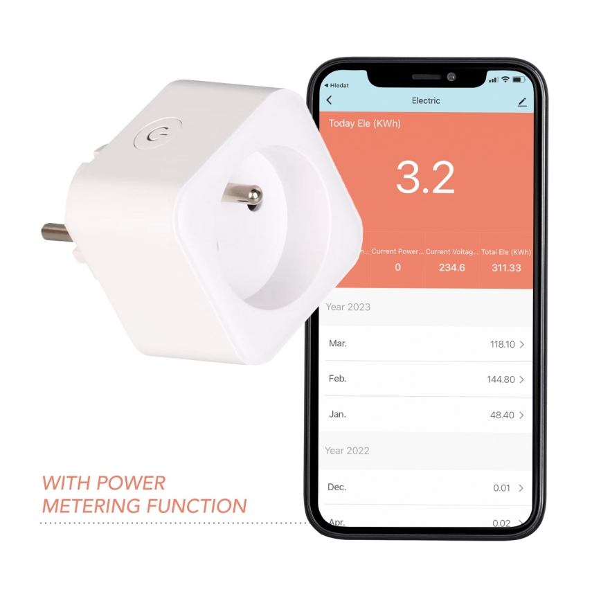 Immax NEO 07762L - Inteligentne gniazdko NEO LITE 3680W/230V/16A Wi-Fi Tuya