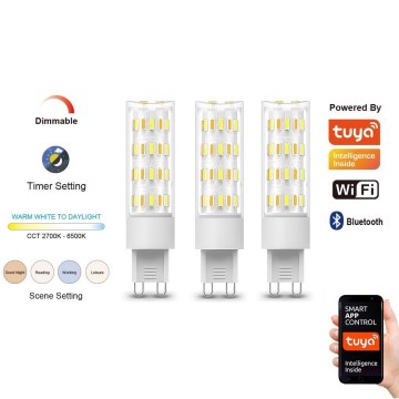 Immax NEO 07763C - ZESTAW 3x LED Żarówka ściemnialna NEO LITE G9/4W/230V 2700-6500K Wi-Fi Tuya