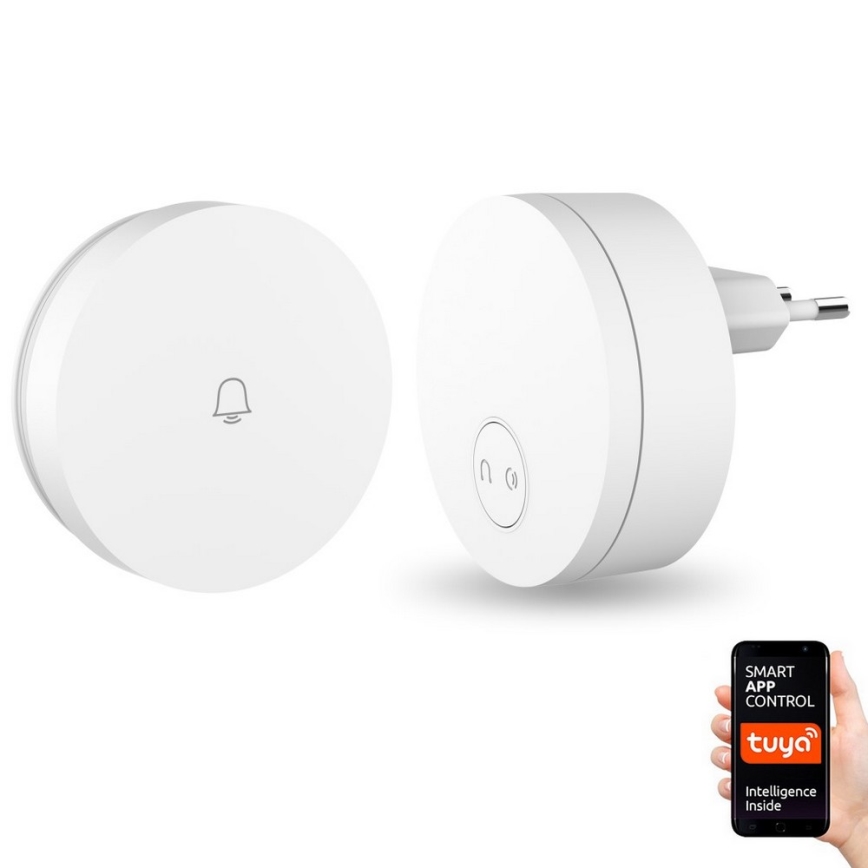 Immax NEO 07769L - Dzwonek bezprzewodowy do kontaktu NEO LITE 230V Wi-Fi Tuya