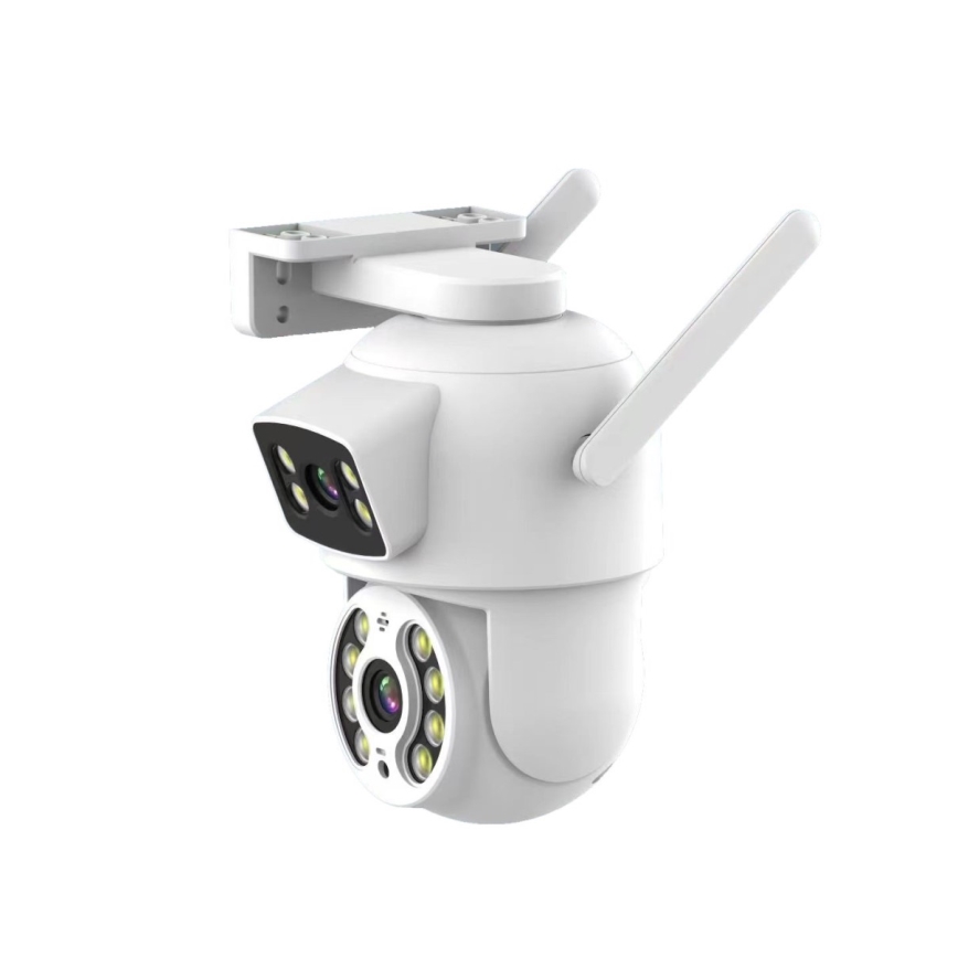 Immax NEO 07783L - Inteligentna kamera zewnętrzna z sensorem DOUBLE 355° P/T 2x2MP IP65 Wi-Fi Tuya
