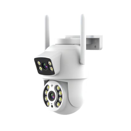 Immax NEO 07783L - Inteligentna kamera zewnętrzna z sensorem DOUBLE 355° P/T 2x2MP IP65 Wi-Fi Tuya