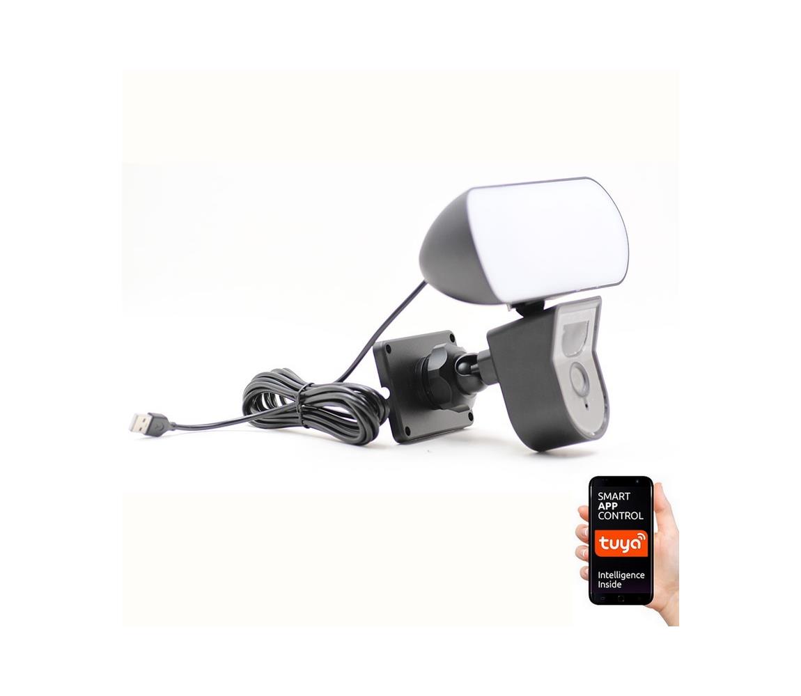 NEO 07785L-LED Inteligentna kamera zewnętrzna z oświetleniem 5,5W/5V IP65 Wi-Fi Tuya