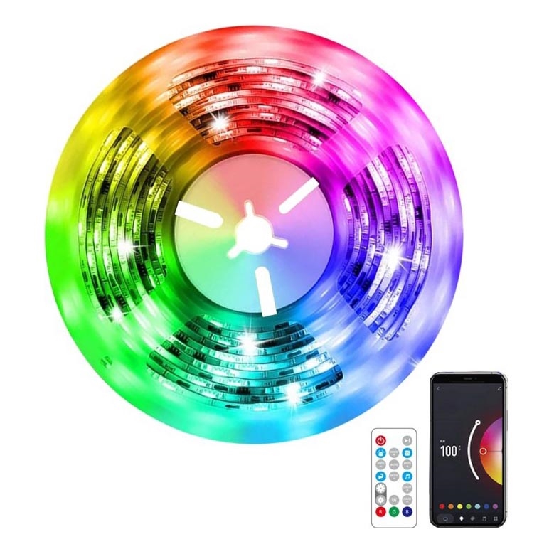 Immax NEO 07791L - LED RGB Taśma ściemnialna NEO LITE LED/18W/230V 5m IP65 MUSIC Wi-FI Tuya + zdalne sterowanie