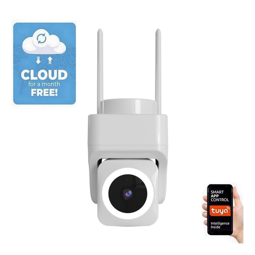 Immax NEO 07793L - Inteligentna kamera zewnętrzna z czujnikiem CUBE 4MP 5V IP65 Wi-Fi Tuya