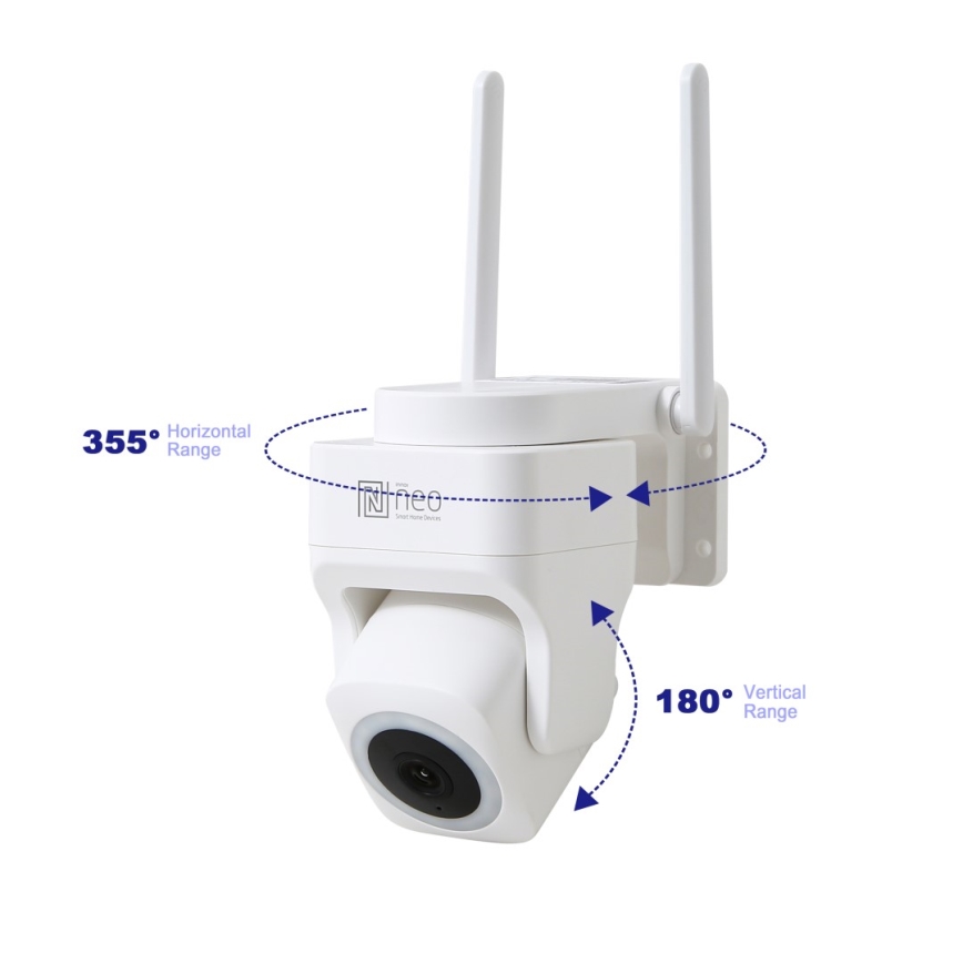 Immax NEO 07793L - Inteligentna kamera zewnętrzna z czujnikiem CUBE 4MP 5V IP65 Wi-Fi Tuya