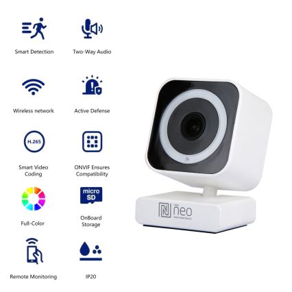 Immax NEO 07796L-Inteligentny wewnątrz kamera z czujnikiem LITTLE CUBE 3MP 5V Wi-Fi Tuya