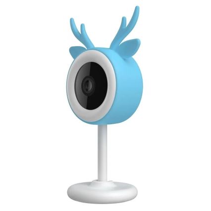 Immax NEO 07797L - Inteligentny akumulatorowy monitor dla niemowląt 5V Wi-Fi Tuya niebieski