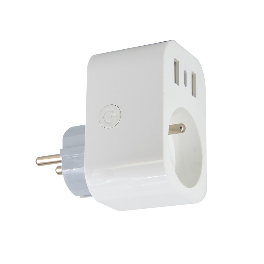 Immax NEO 07799L - Smart rozgałęziacz 16A/230V + 2xUSB+1xUSB C Wi-Fi Tuya
