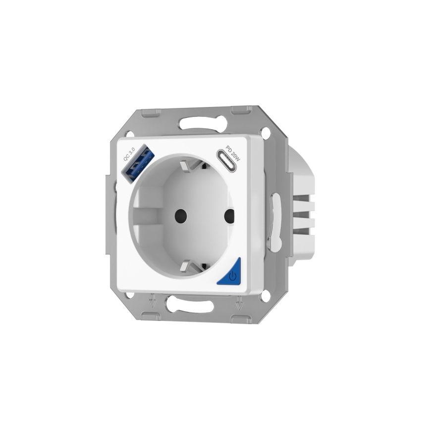 Immax NEO 07801L - Inteligentne gniazdo 16A/230V + 1xUSB-A+1xUSB C Tuya