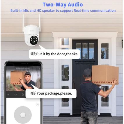 Immax NEO 07804L - Inteligentna zewnętrzna kamera solarna z czujnikiem 9000 mAh Wi-Fi Tuya IP65