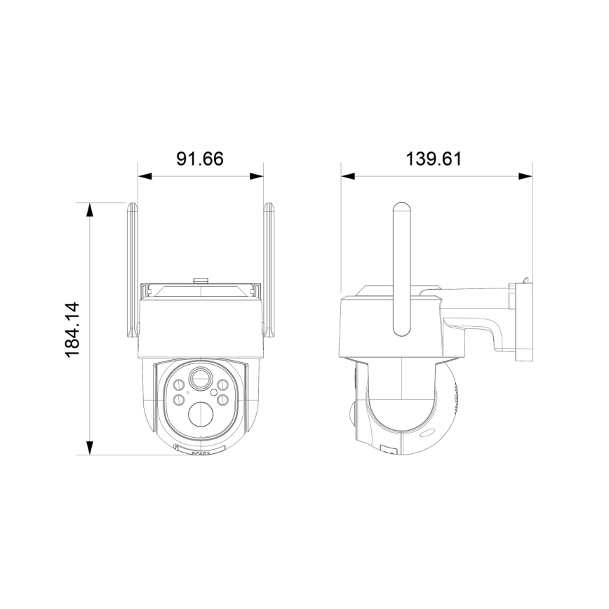 Immax NEO 07804L - Inteligentna zewnętrzna kamera solarna z czujnikiem 9000 mAh Wi-Fi Tuya IP65