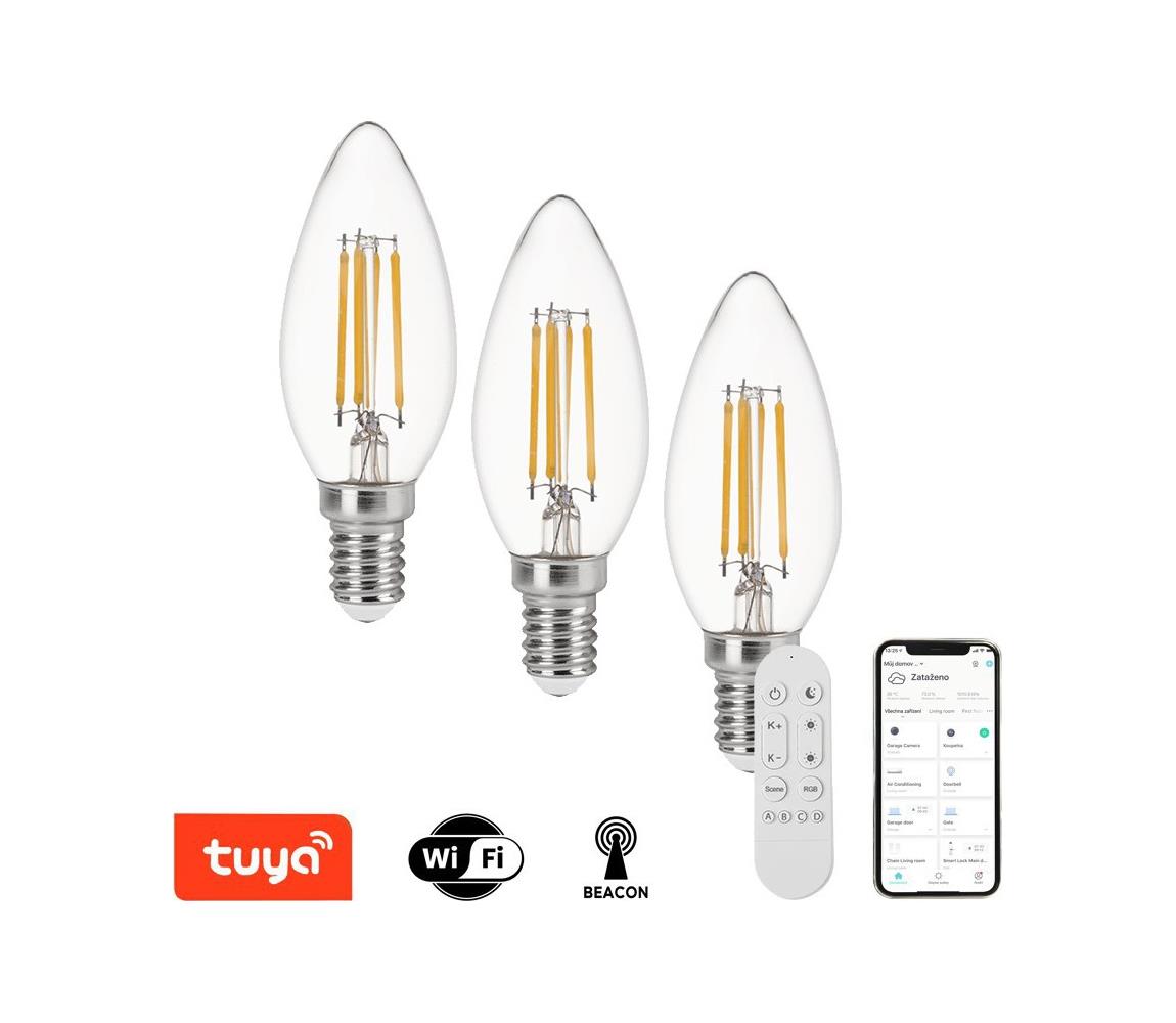 NEO 07807CDO - ZESTAW 3x LED CCT ściemnialna żarówka E14/4W/230V Wi‑Fi+pilot